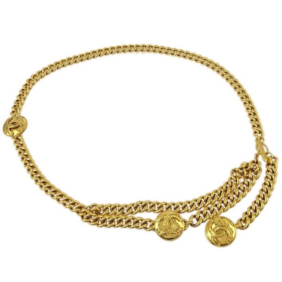 Chanel Medallion Chain Belt Small Good 94P 161522 - Picture 1 of 4